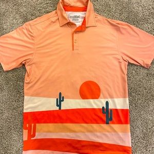 Breakfast Balls Men’s Golf Shirt Size M